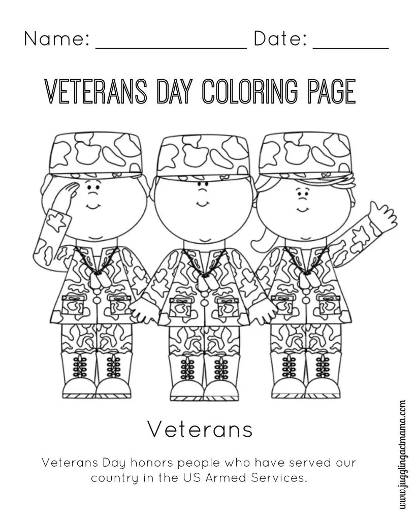 Dia De Los Veteranos Para Colorear 32