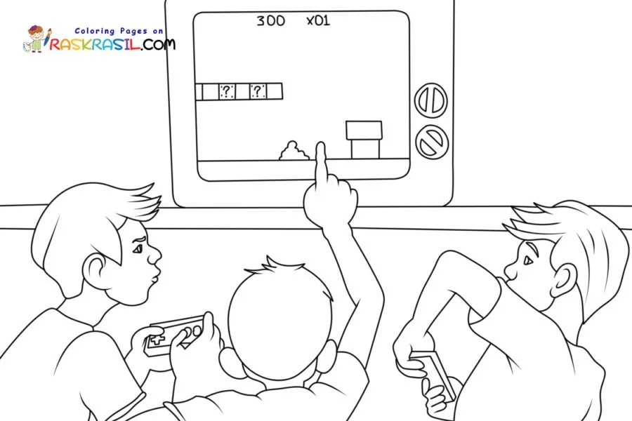 Video Game Coloring Pages 1