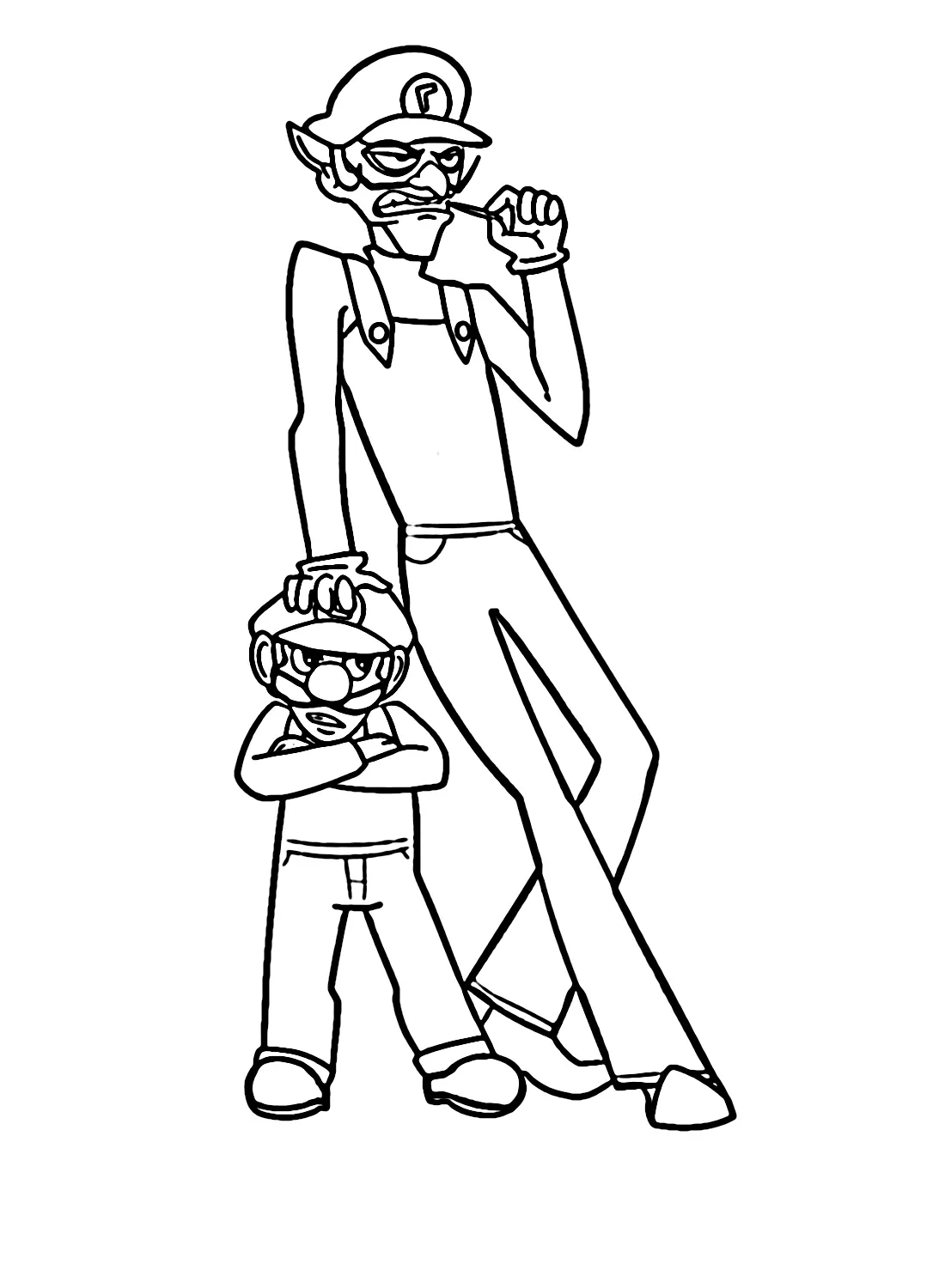Waluigi Ausmalbilder