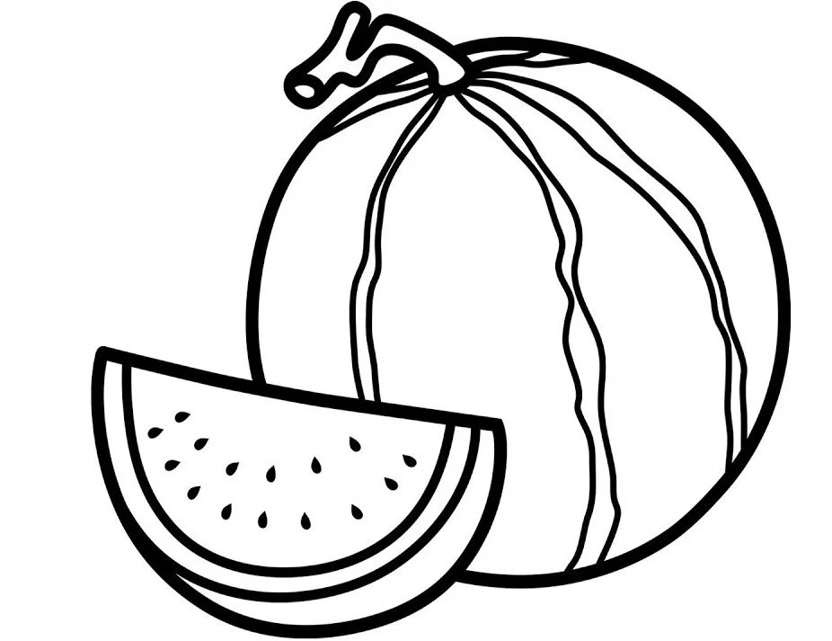 Watermelon Coloring Pages 11