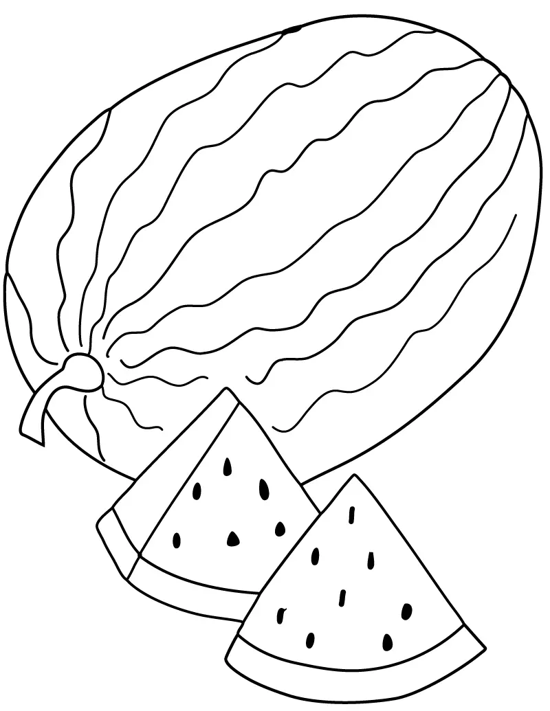 Watermelon Coloring Pages 15