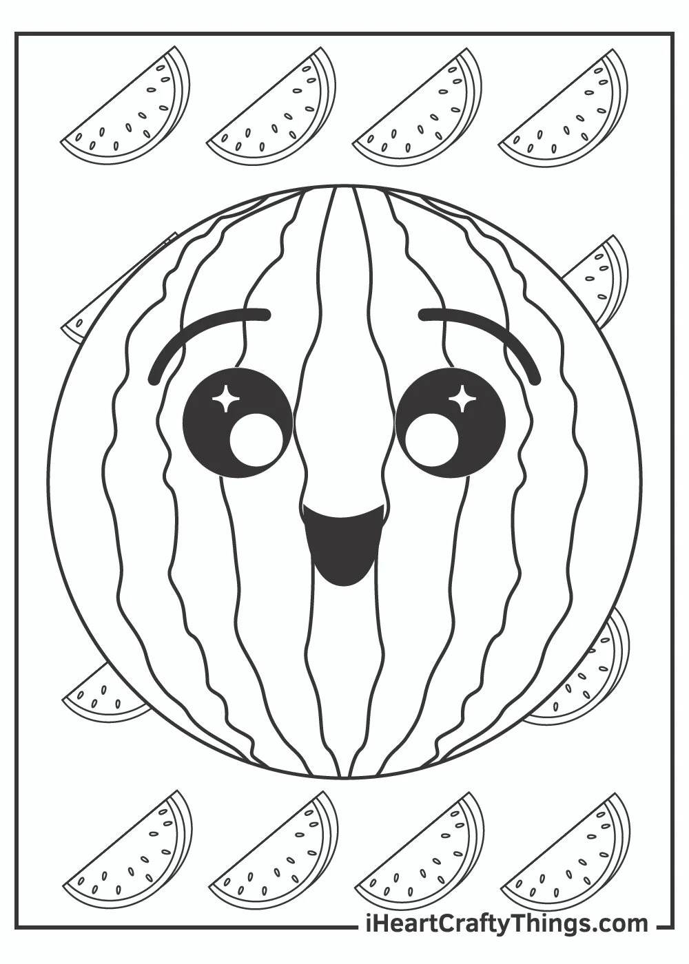 Watermelon Coloring Pages 26