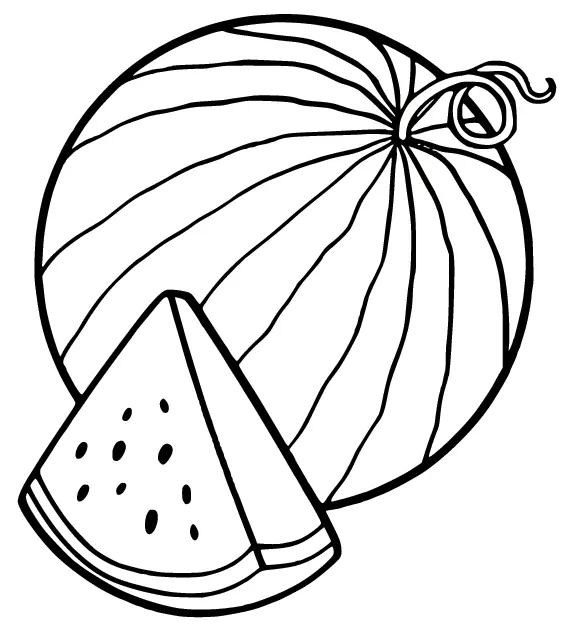 Watermelon Coloring Pages 38