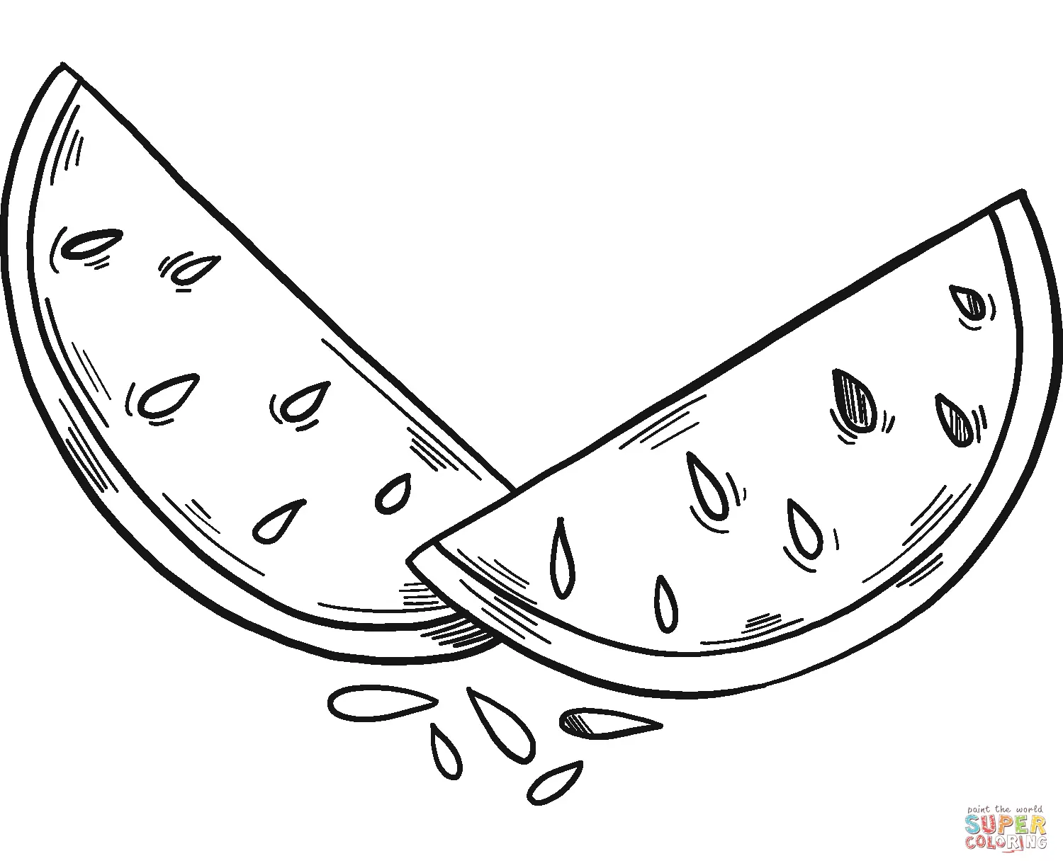 Watermelon Coloring Pages 4