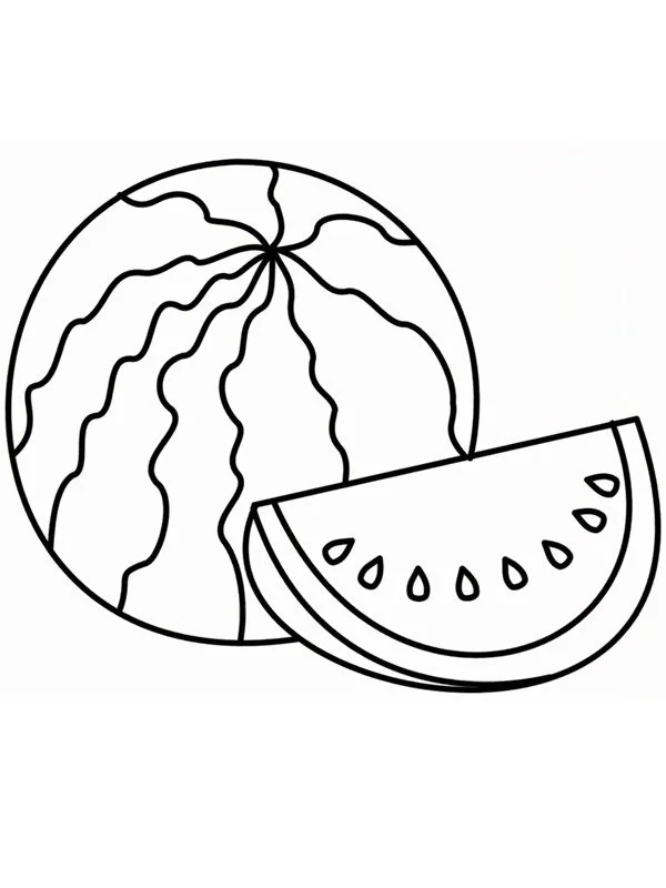 Watermelon Coloring Pages 8