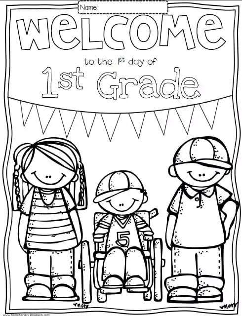 Bienvenido a Primer Grado pginas para colorear 14