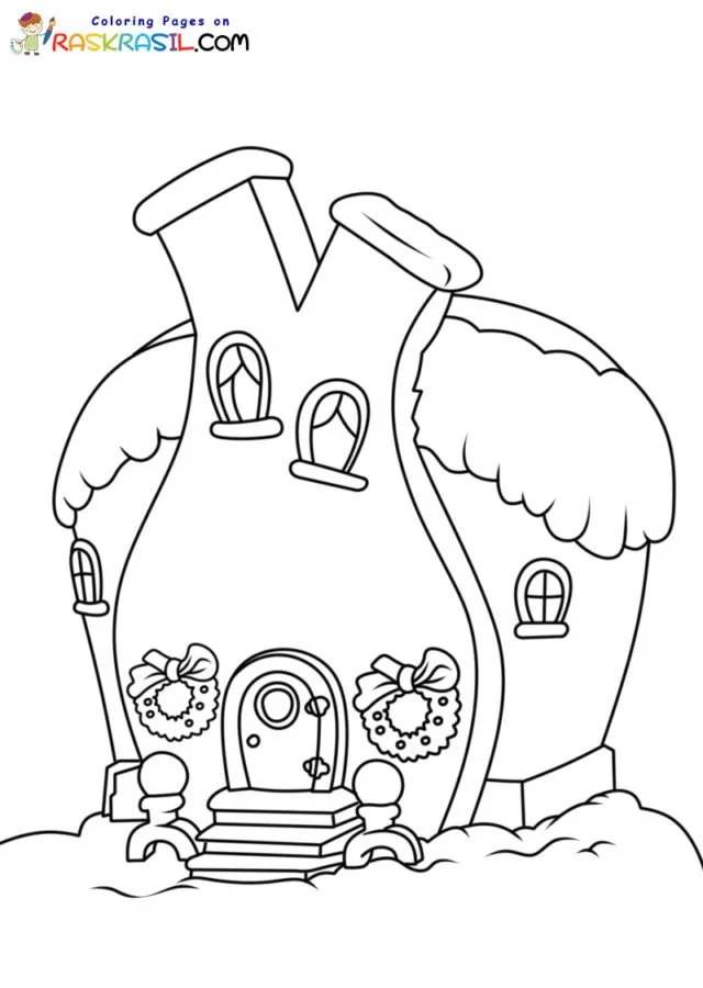 Whoville Houses Coloring Pages 9