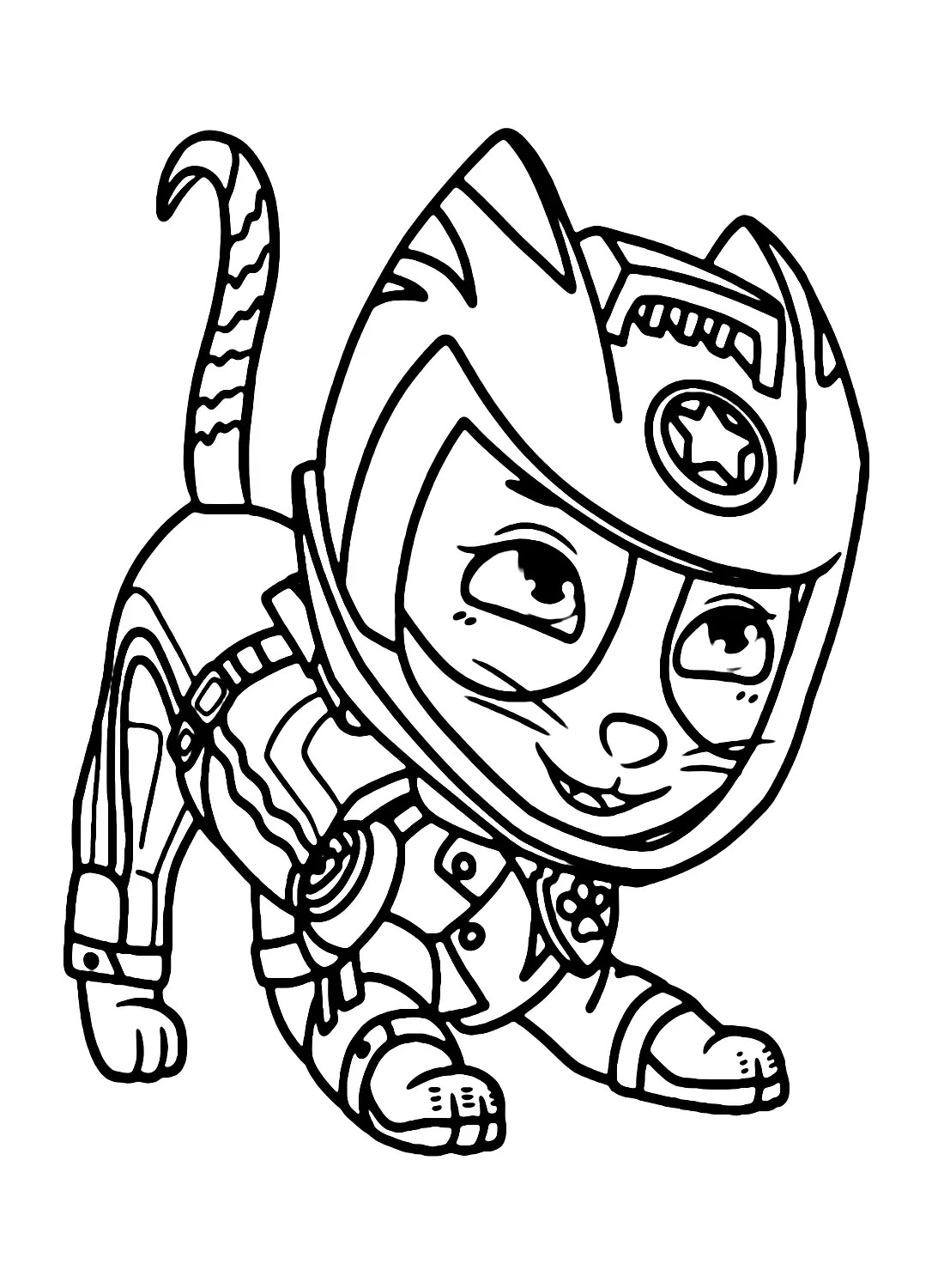 Wild Cat Paw Patrol Coloring Pages 1