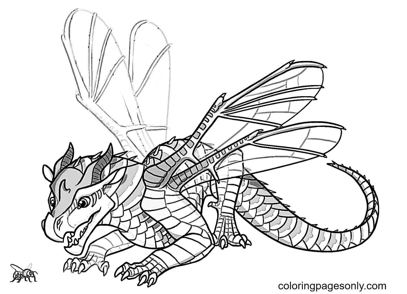 Alas De Fuego Para Colorear 26