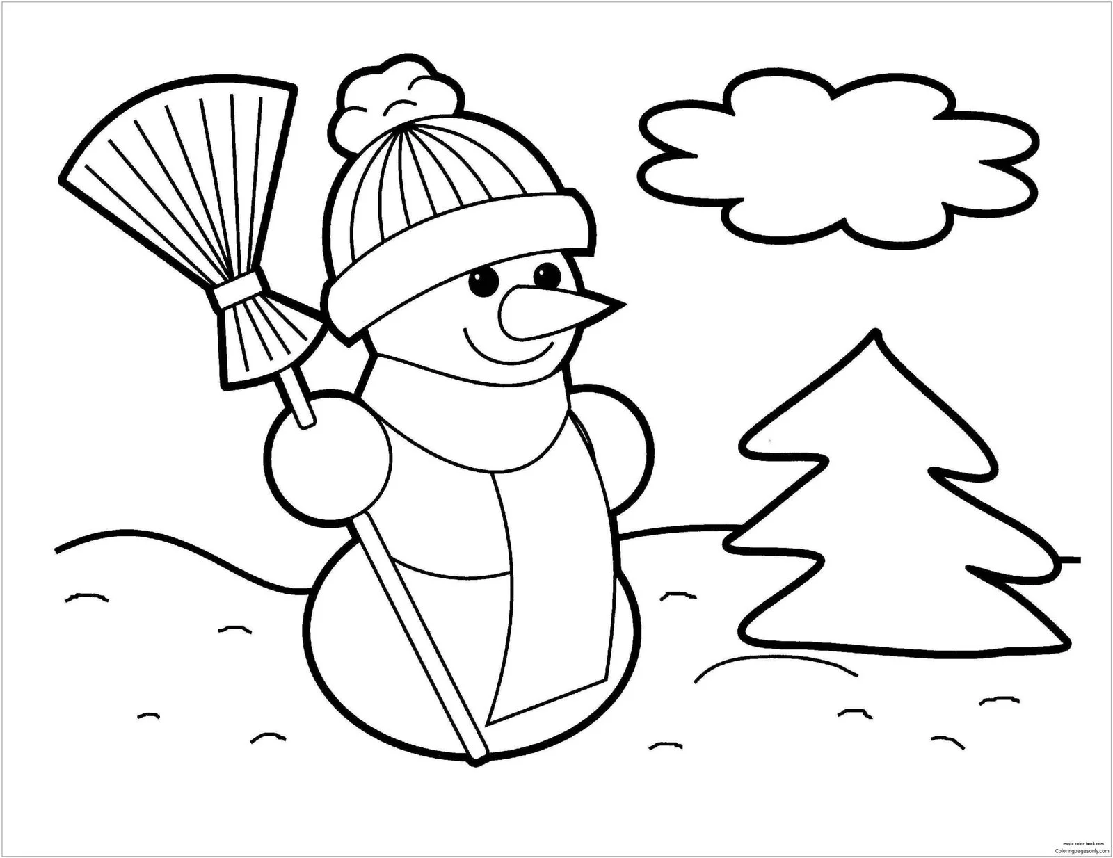 Desenhos de Esporte de Inverno Para Colorir 94