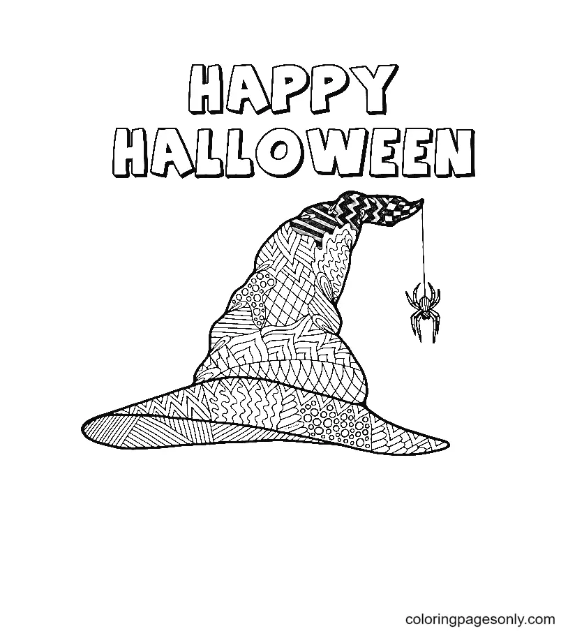 Sombrero Bruja Para Colorear 31