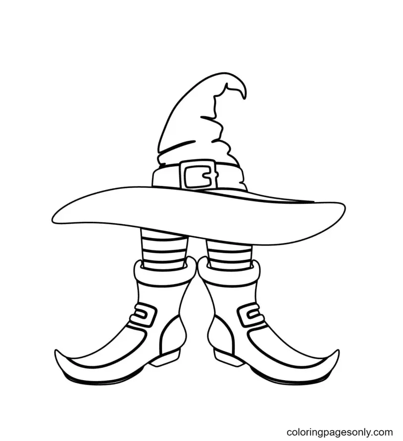 Sombrero Bruja Para Colorear 34