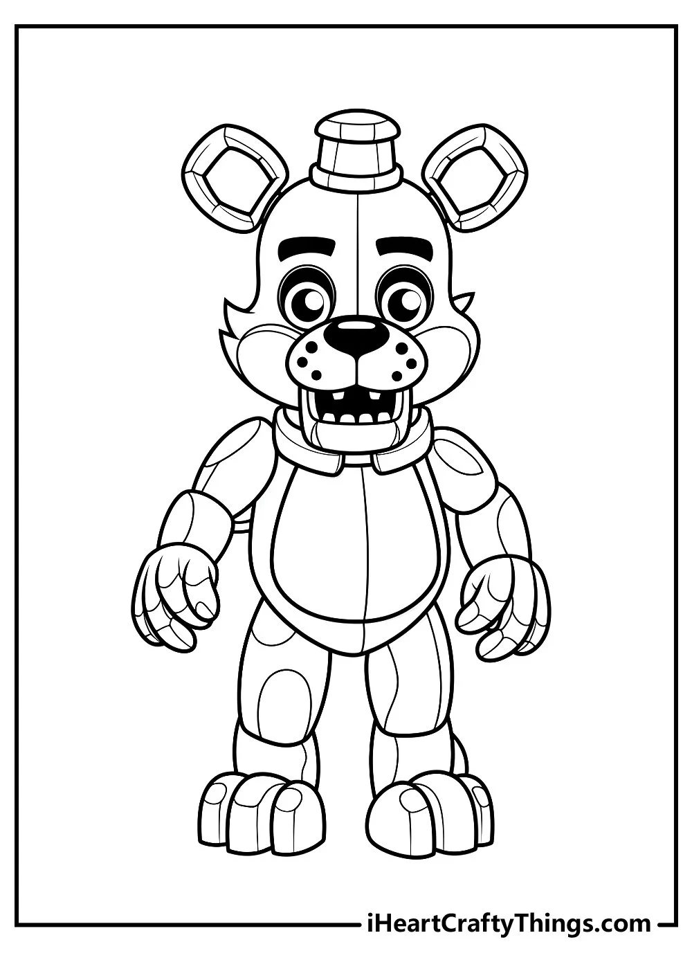 Withered Freddy Coloring Pages 7