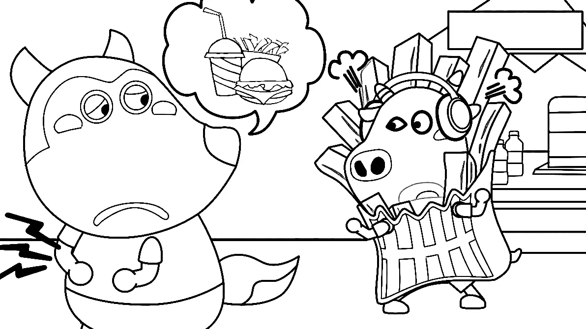 Wolfoo Coloring Pages 41