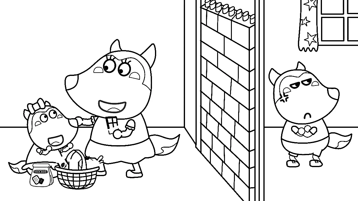 Wolfoo Coloring Pages 64