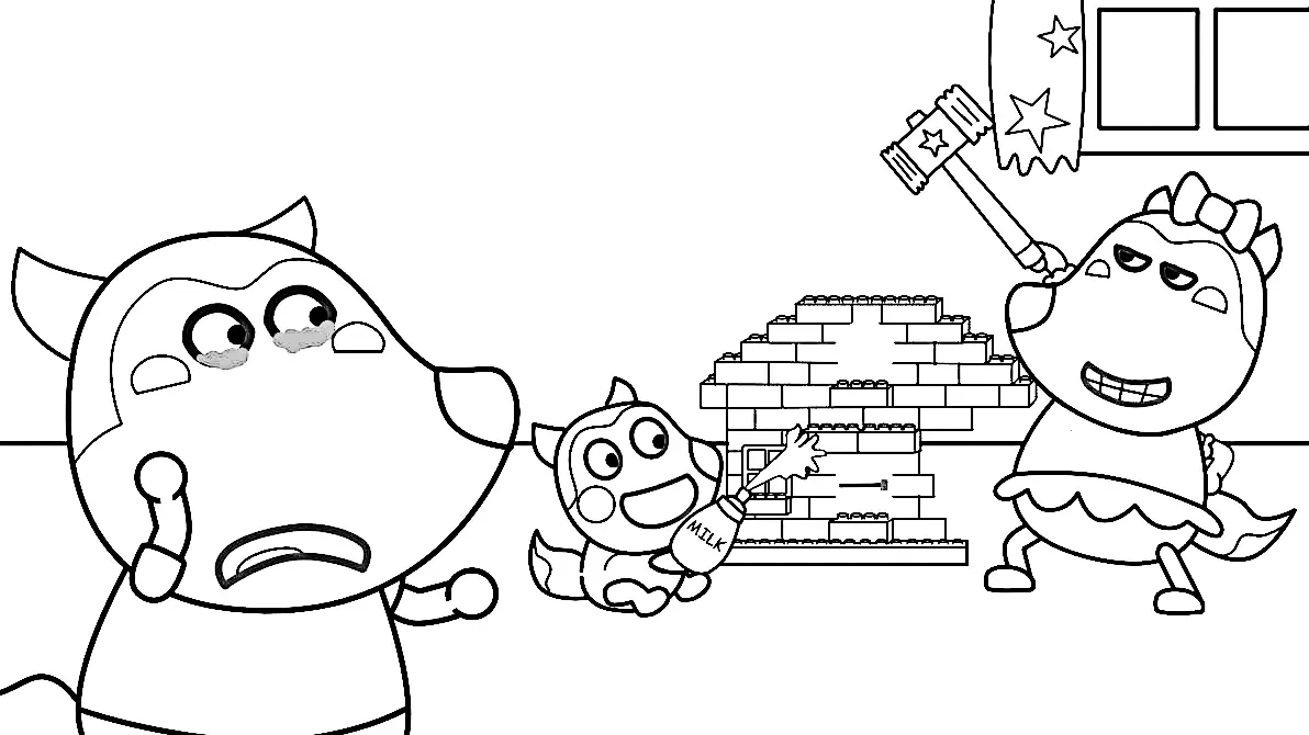 Wolfoo Coloring Pages 76