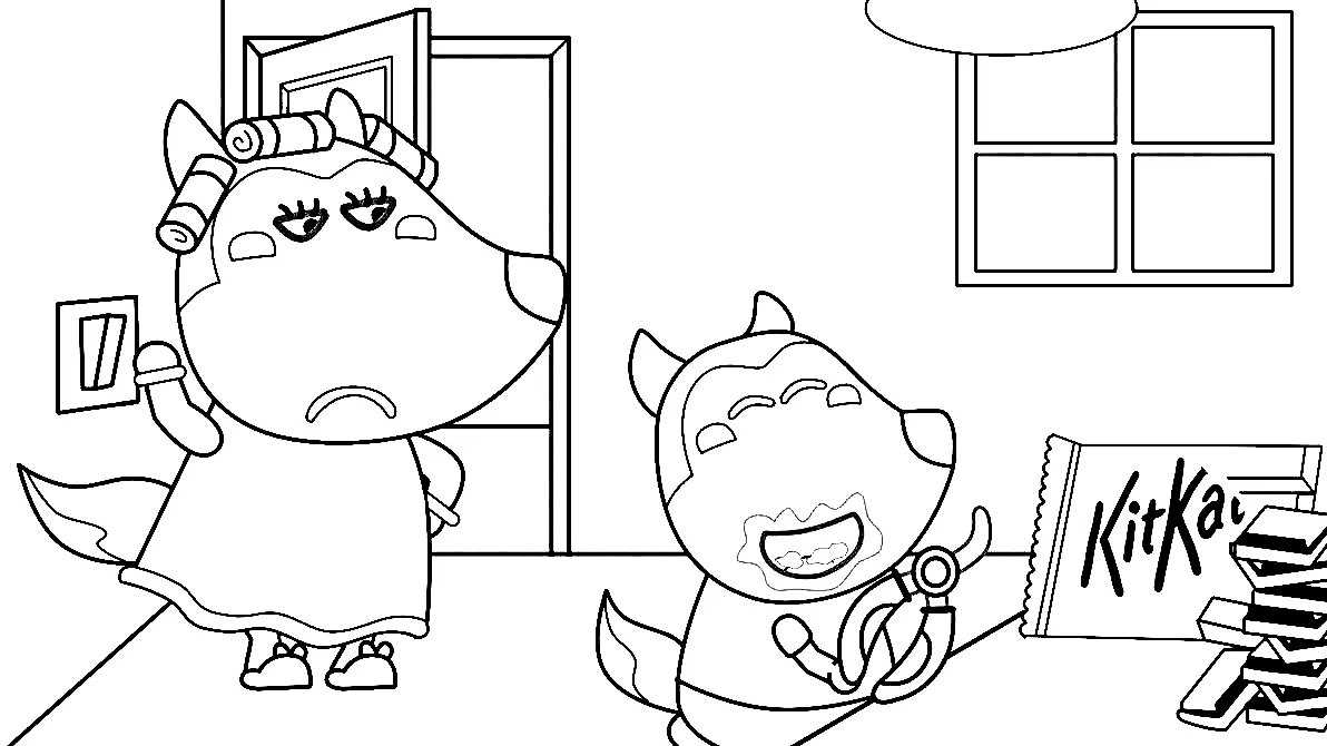 Wolfoo Coloring Pages 79