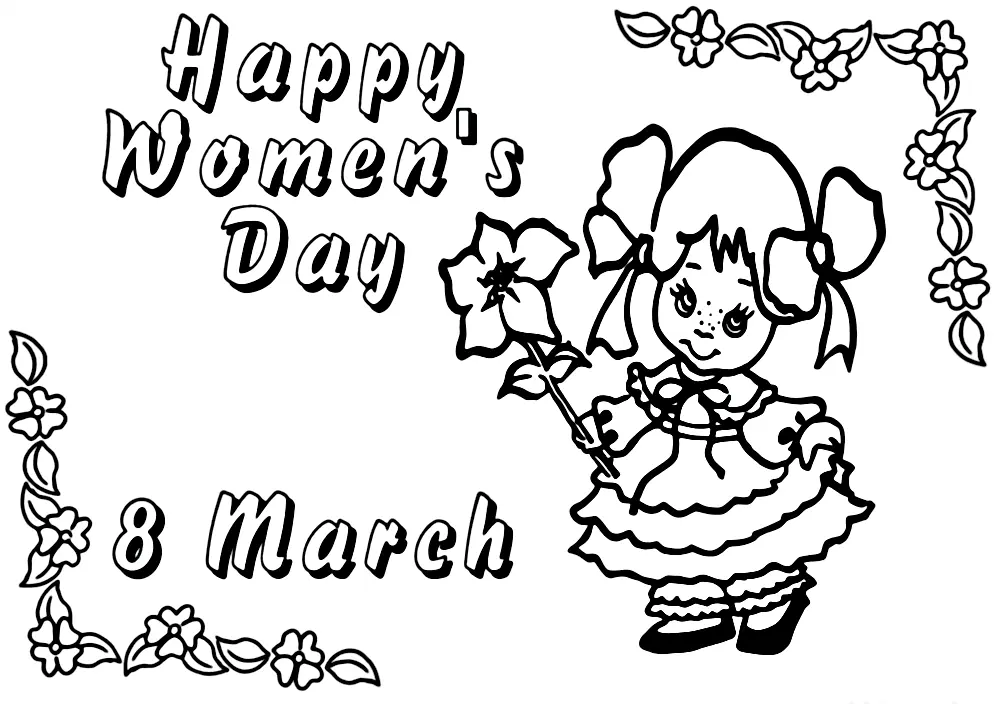 Dia De La Mujer Para Colorear 107