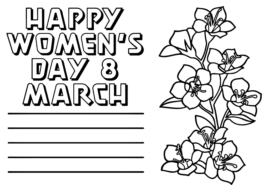 Desenhos de Dia Da Mulher Para Colorir 28