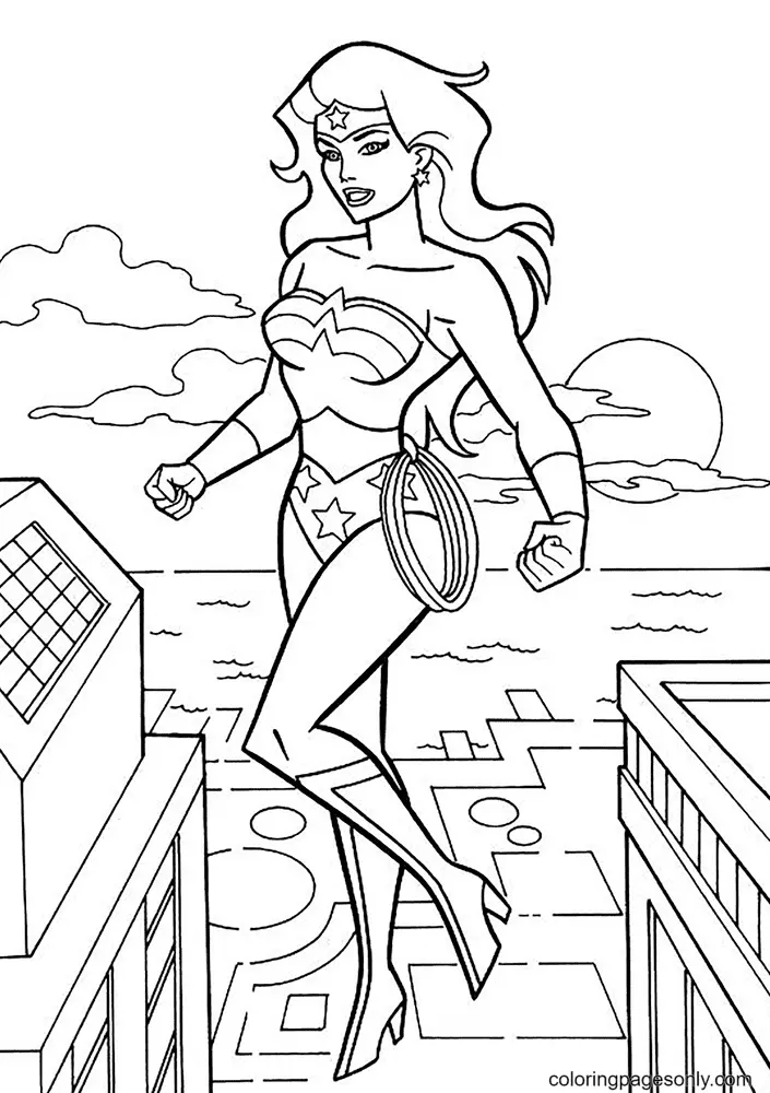 Wonder Woman Coloring Pages 123