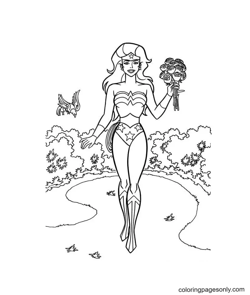 Wonder Woman Coloring Pages 129