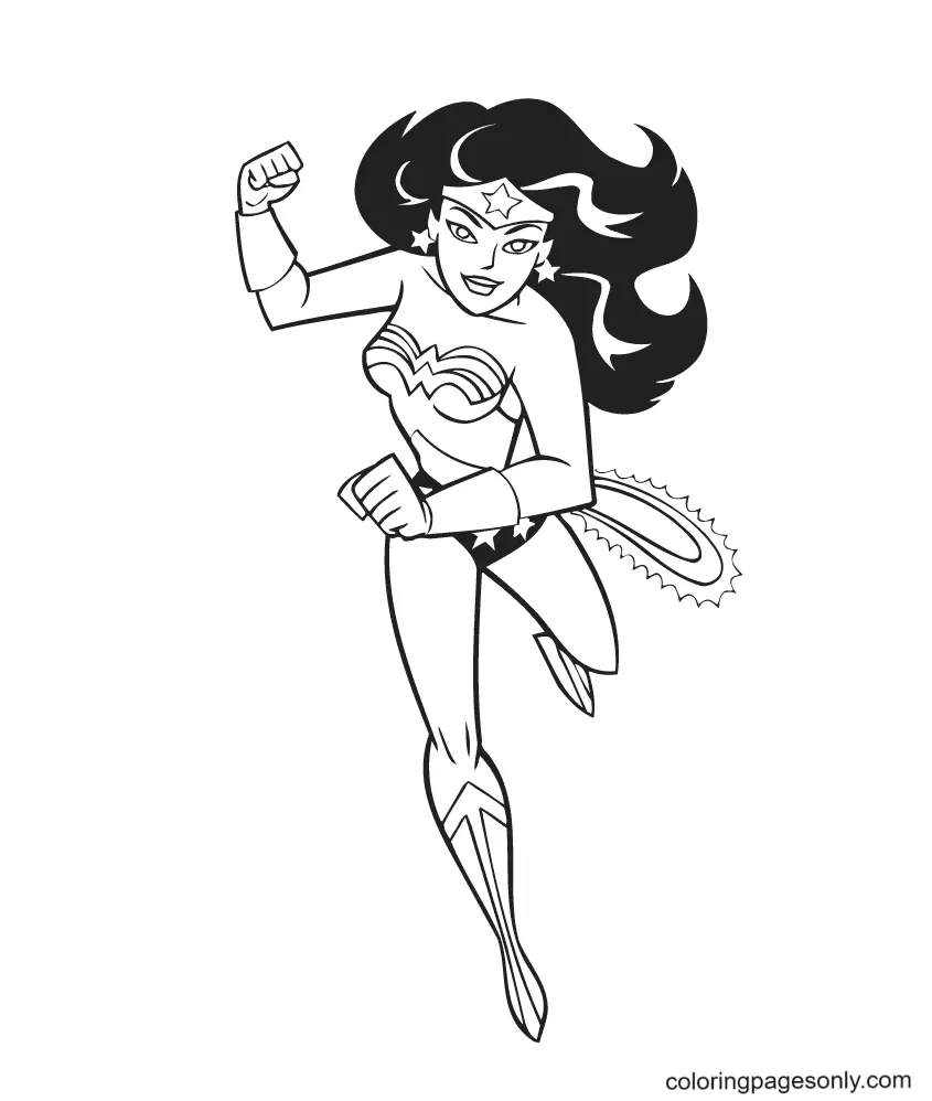 Wonder Woman Coloring Pages 136