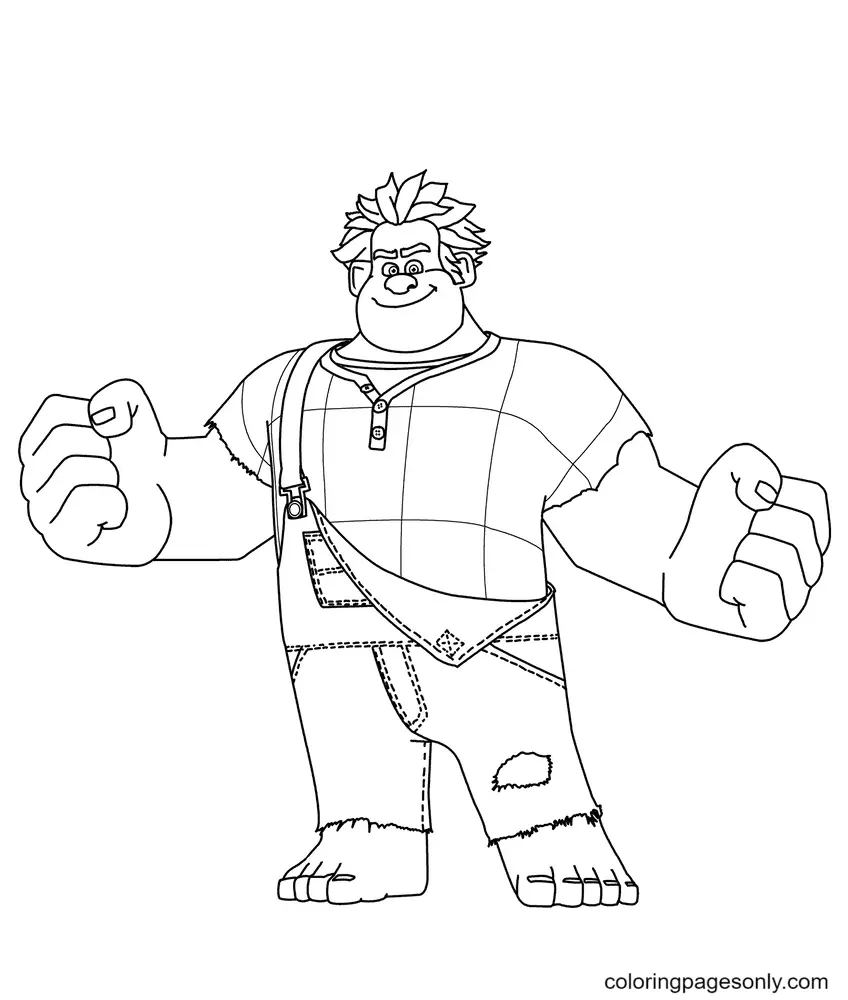 Desenhos de Detona Ralph Para Colorir 1