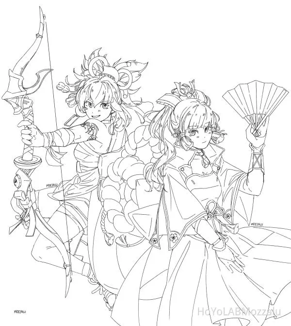 Yoimiya Coloring Pages 1