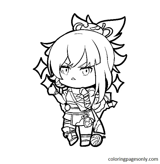Yoimiya Coloring Pages 16