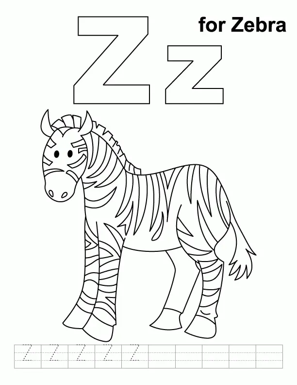 Cebra Para Colorear
