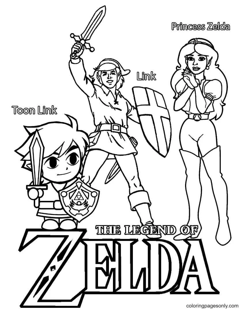 Desenhos de Zelda Para Colorir 27