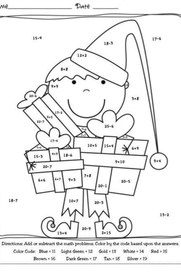 Christmas Color By Number Coloring Pages Printable For Free Download