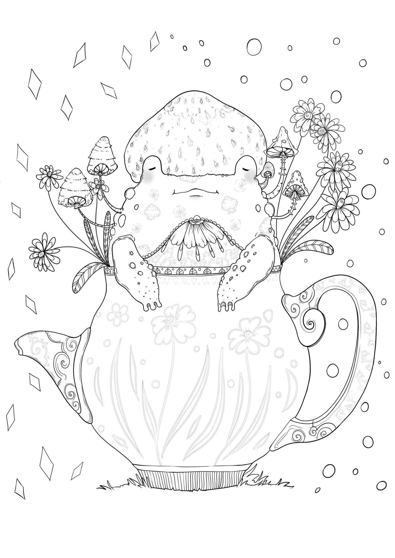 Cottagecore Coloring Pages Printable for Free Download