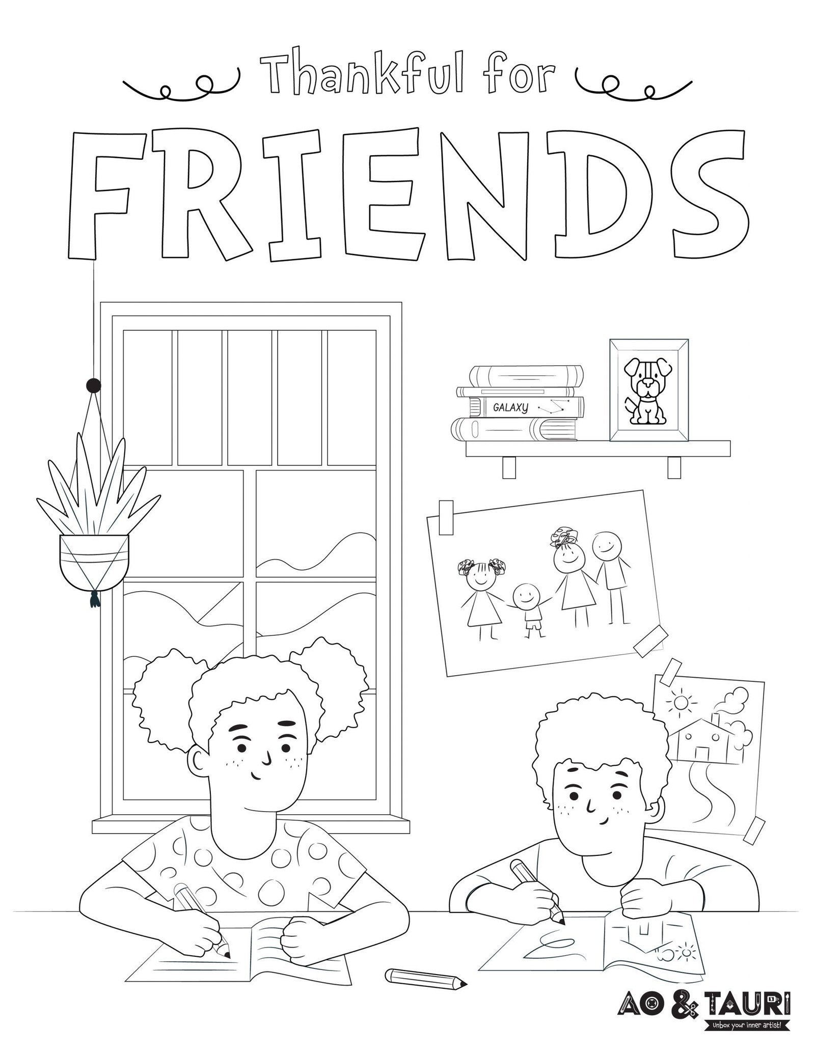 Friends TV Show Coloring Pages Printable for Free Download