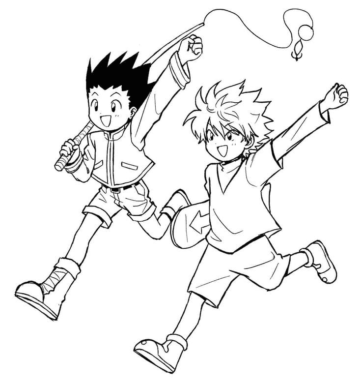 Killua Zoldyck Coloring Pages Printable for Free Download