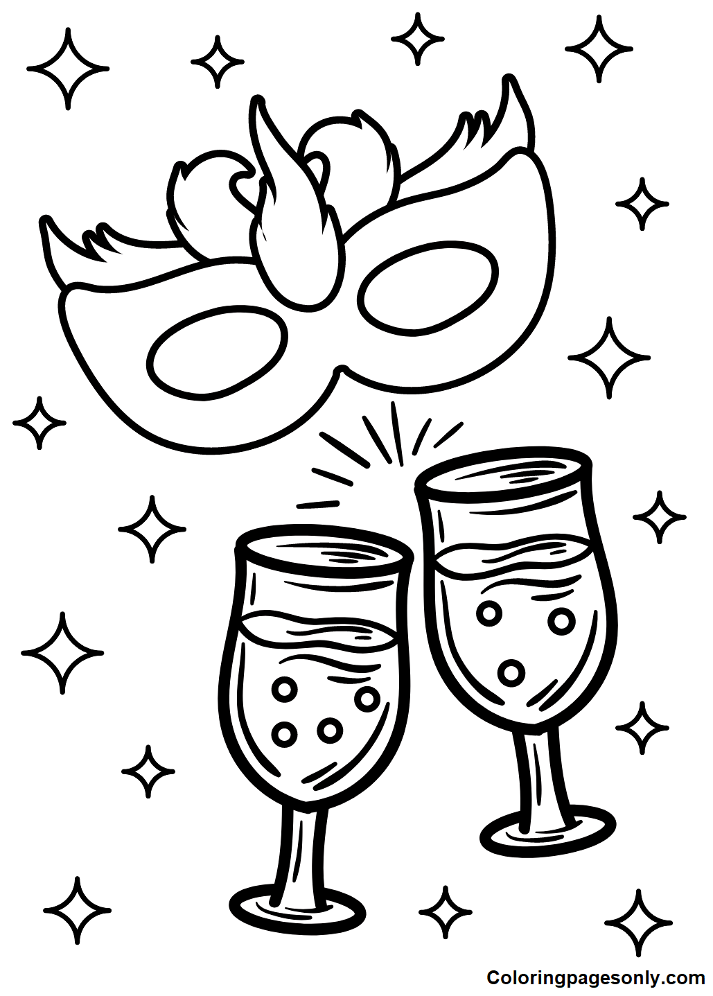 Mardi Gras Coloring Pages Printable for Free Download