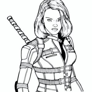 Black Widow Colouring Pages