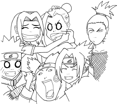 Desenhos de Naruto And Sasuke Para Colorir e Imprimir - Pintar Grátis Online