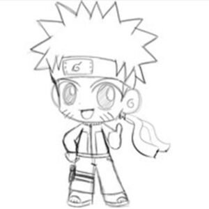 Naruto Chibi para colorir
