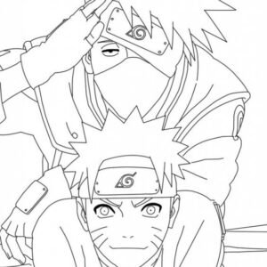 Coloring page - Kakashi e Sakura