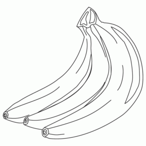 Banana Coloring Page - Ultra Coloring Pages