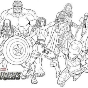 Easy Avengers Coloring Pages