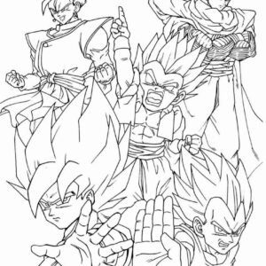 Desenhos de Dragon Ball Z para colorir. Imprimir em formato A4