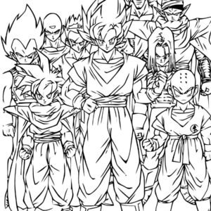 coloring Dragon Ball Z, page ginyu force to print out or color online