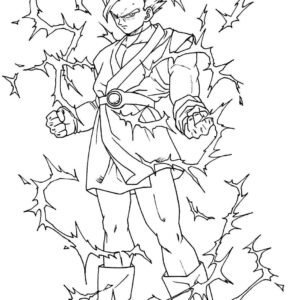 Goku e gohan para colorir - Imprimir Desenhos