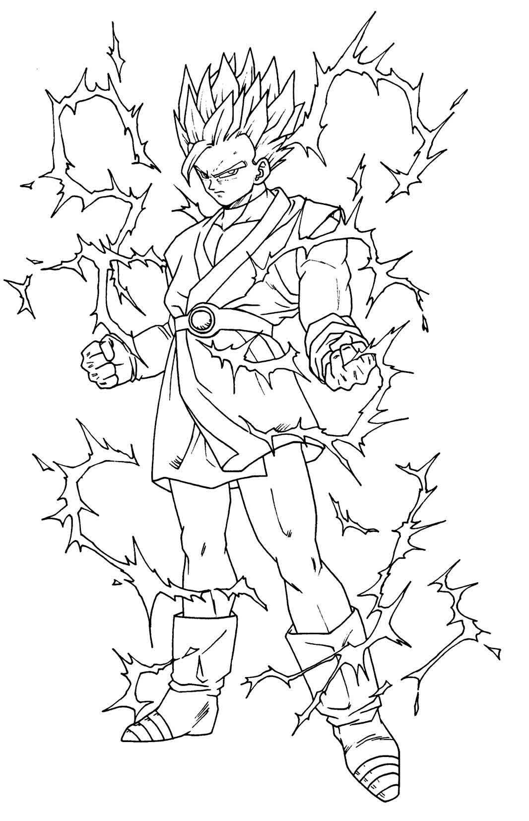 Brinque com os personagens de Dragon Ball Z para Colorir! e Imprimir -  Pintar Grátis Online