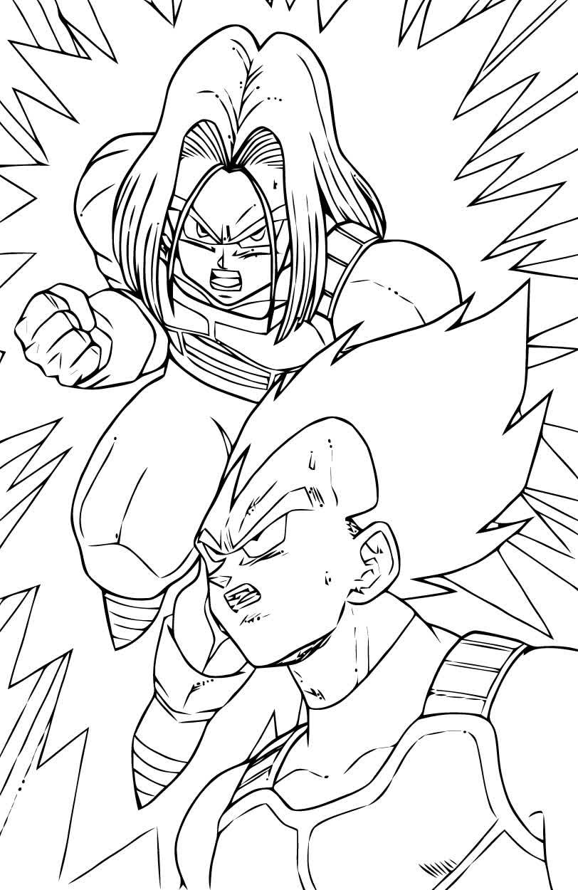 Seja um herói com Dragon Ball Z para Colorir! e Imprimir - Pintar Grátis  Online