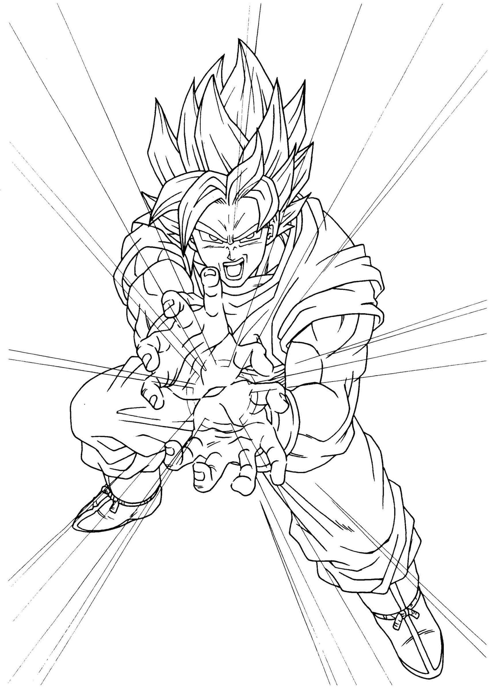 Desenhe seu próprio mundo com Dragon Ball Z para Colorir! e Imprimir -  Pintar Grátis Online