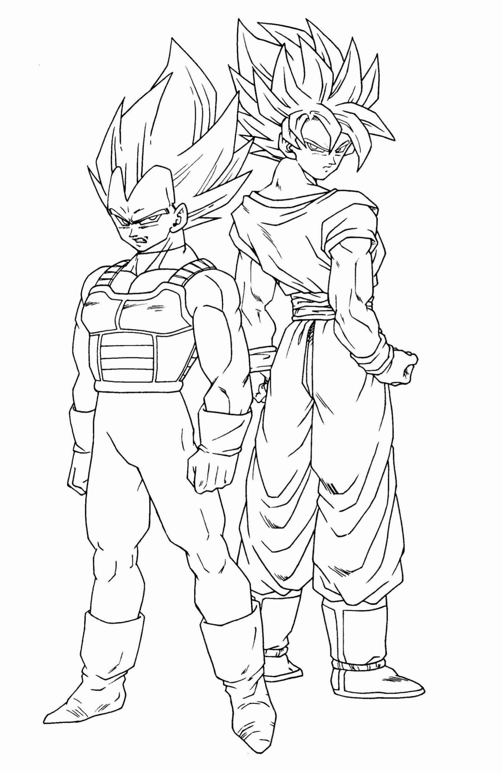 Desenhos do Dragon Ball Z para Imprimir e Colorir