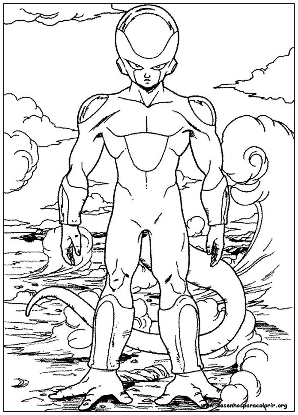 40 Desenhos do Dragon Ball Z para Colorir e Imprimir - Online Cursos  Gratuitos